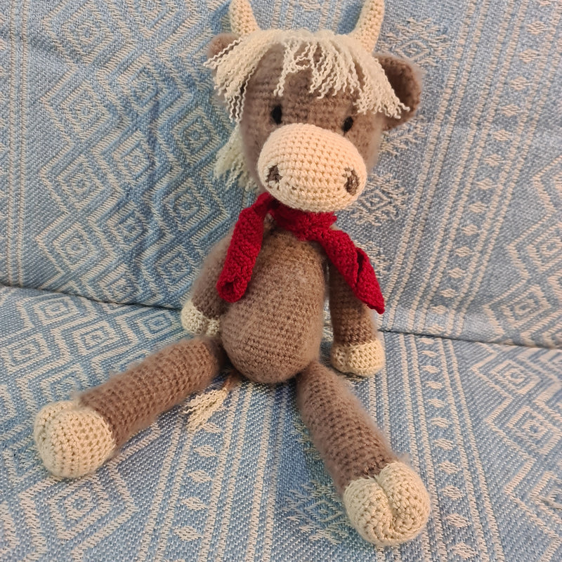 Handmade crochet Highland Cow